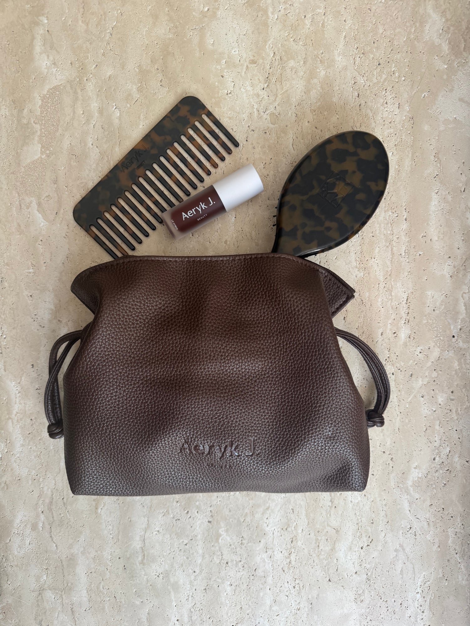 The Atelier Pouch - Luxury Vegan Leather Cosmetic Bag